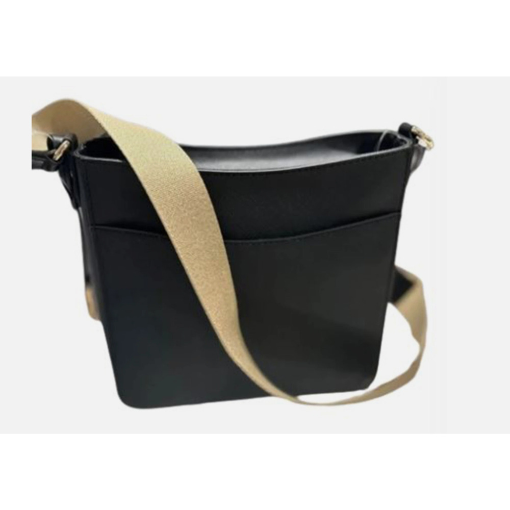 Michael Kors Small Leather Crossbody Bag (Black) 35S4GTVC5L - Picture 3 of 4